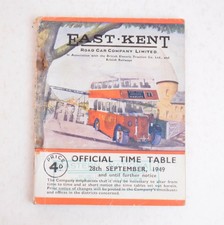 Bus Coach Timetable East Kent Road Car 8th September 1949