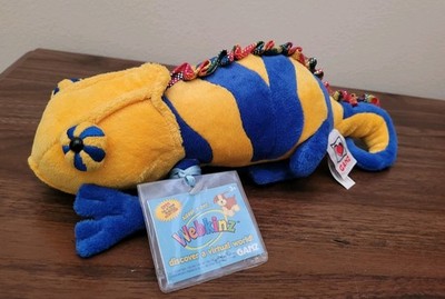 Ganz Webkinz Chameleon HM472 Stuffed Animal Yellow/Blue Brand New w/Sealed Code