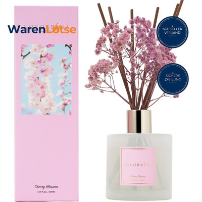 Raumduft Reed Diffuser 200ml Kirschblüte Natürlich Langanhaltend für Badezimmer