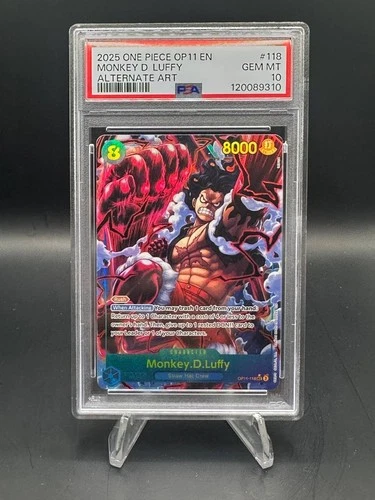 2025 One Piece OP11 EN Alternate Art #118 Monkey D. Luffy PSA 10 GEM MINT