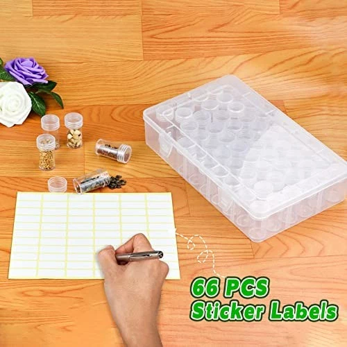 60-Slots Seed Storage Organizer Box with Label Stickers, Seed Storage - Picture 4 of 8