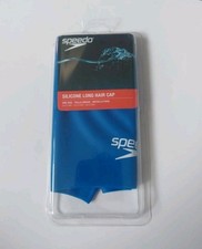 Speedo Mens Silicone Long Hair Cap 420 Blue one Size