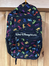 Disney Parks Walt Disney World Mickey Mouse All Over Black Backpack Large