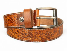 Unisex Premium Embossed Genuine Leather Belt ...
