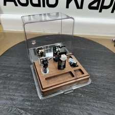 Turntable Cartridges Headshell Display Walnut  Acrylic -Four  Accessories Read