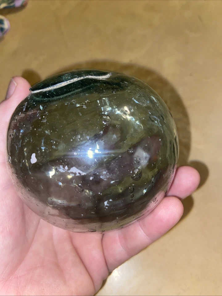Japanese Glass Fishing Net Float Ball - Image 4 of 4