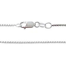925 Sterling Silver BOX Chain Necklace 1.2 mm 18 20 24 30 36 Inches