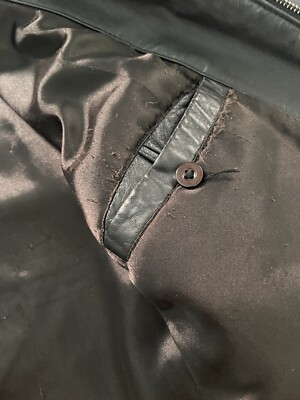 Savile Row Leather Jacket Men's 2XL Genuine Black Leather Full Zip