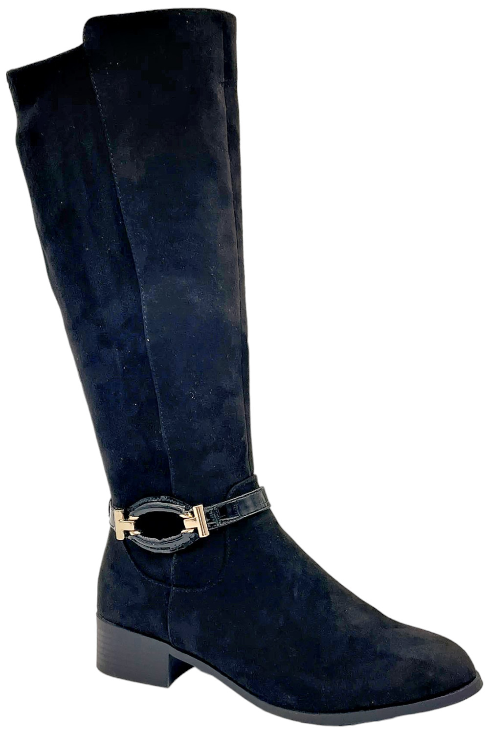 Женские сапоги для верховой езды Karen Scott с пряжками Stanell черного цвета Micro 5490₽