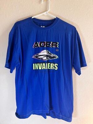ADER ERROR T-Shirt Top Size 2 / M Printed Spaceship Short