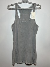 A New Day- Women's Striped Racerback Tank Top Ivory/Black XXL NWT