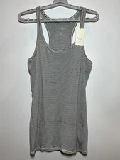 A New Day- Women's Striped Racerback Tank Top (Ivory/Black) XXL (NWT)