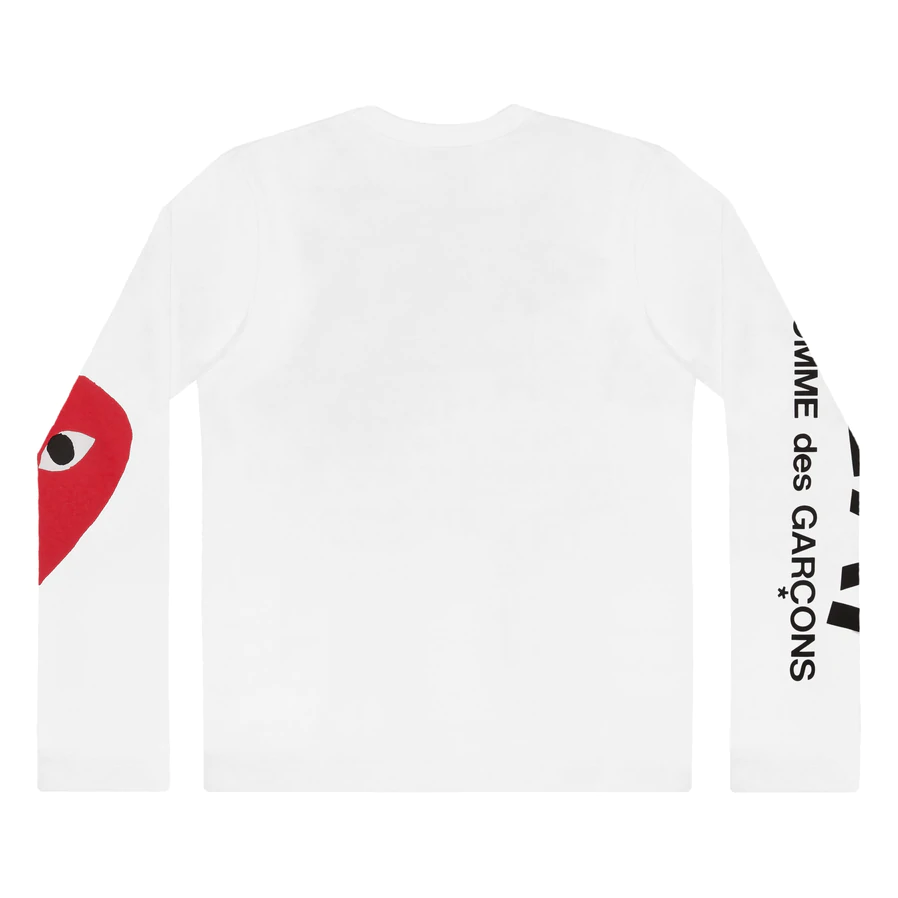 CDG Play Comme des Garçons Big Heart Long Sleeve (White) | eBay