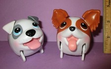 Chubby Puppies Puppy Spin Master Gray Bulldog Brown Papillon Lot Dog Pirate