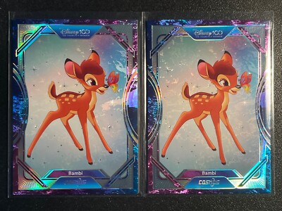 Two (2) 2023 Kakawow Cosmos Disney 100 All-Star BAMBI Silver SP Inserts
