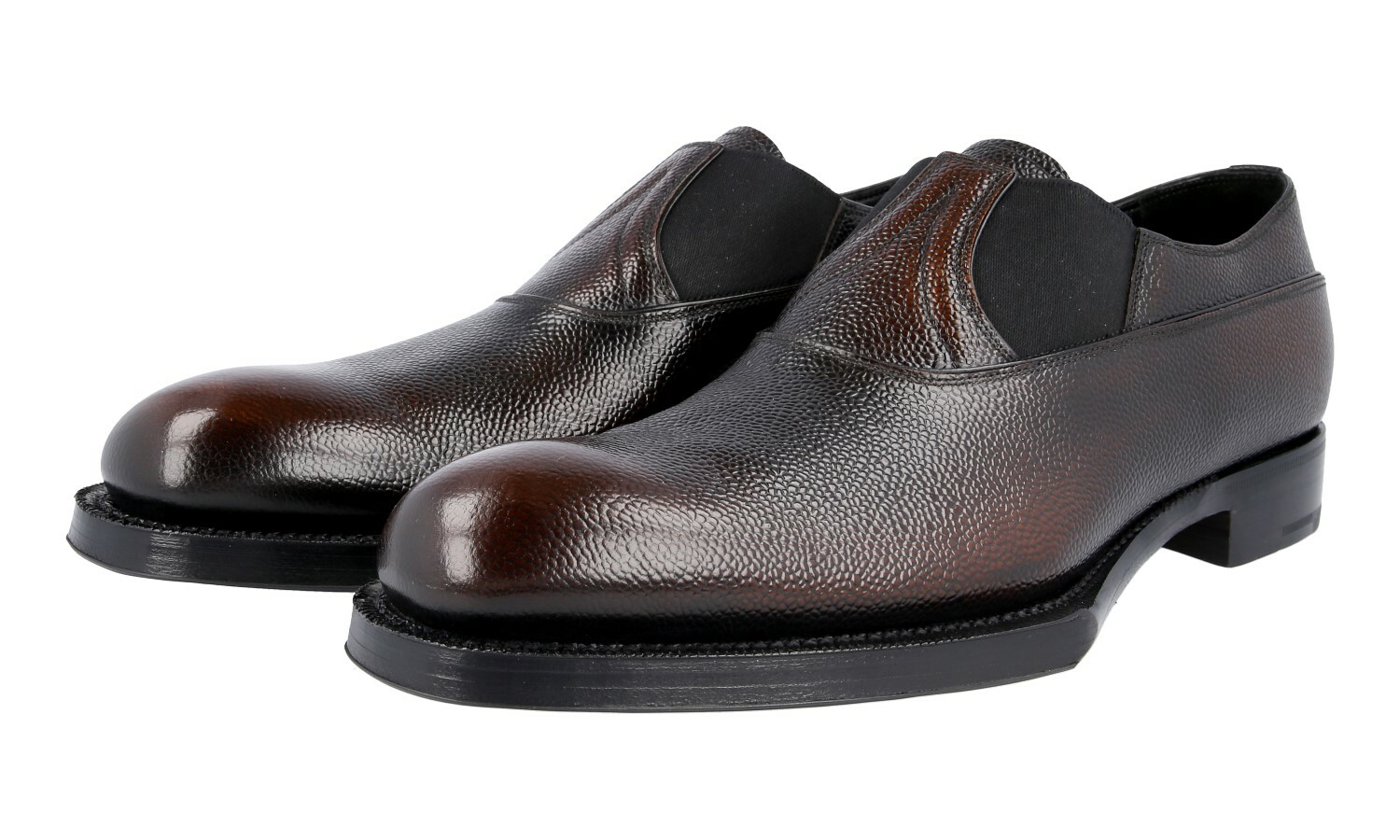 PRADA RUNWAY High End Leather Slip On Loafer Business Shoes Brown - 9 43 image 2