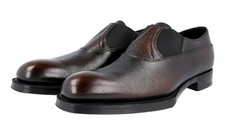HIGH END PRADA RUNWAY LOAFERS 2OG018 BROWN HAMMERED GOAT US 10 EU 43 43,5