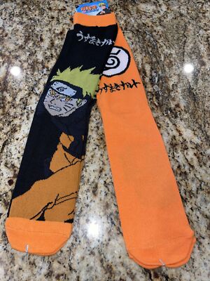 Naruto Shippuden, Anime Novelty Crew Sock for Men, Funny Cool Cartoon 2 Pack