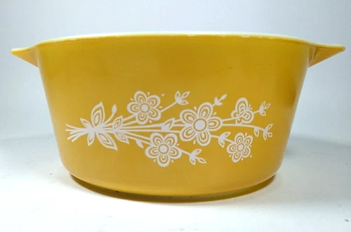 Pyrex Butterfly Gold 474-B Casserole Baking Dish 1.5L NO LID Vintage