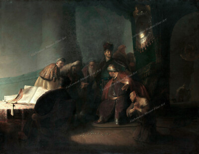 Judas returning the 30 pcs of silver- Rembrandt Giclee Art Print Paper or Canvas