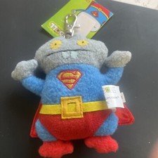 Uglydoll Babo Superman Monster Key clip 3.5  Plush Gund
