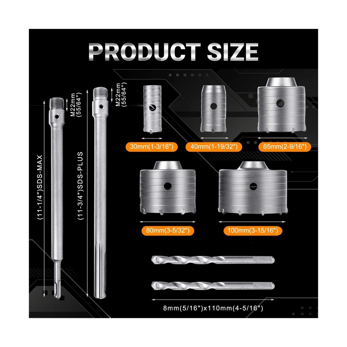 Drilax 5 Pcs Diamond Drill Bit Set 1/2" (0.5 In) Wet Use For Tiles, Glass, Fish - Foto 5