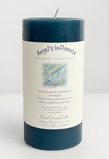 ANGEL'S INFLUENCE - 3"x6" Crystal Journey Candles Reiki Herbal Pillar