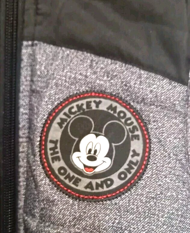 Disney Junior Niño Pequeño Chaleco con Capucha Orejas de Ratón Gris Negro Rojo Talla 2T Cremallera Completa Foto 3 de 4