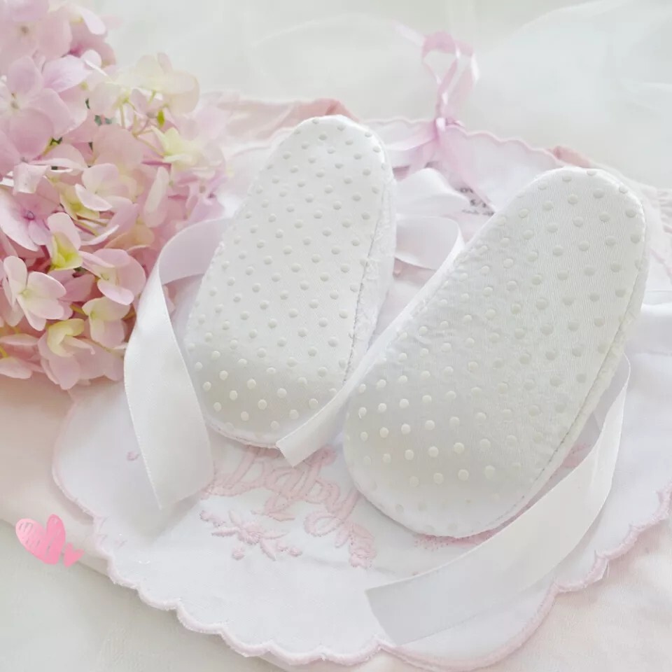 Baby And Toddler Satin White Shoes For Christening, Blessings, Or Baptisms