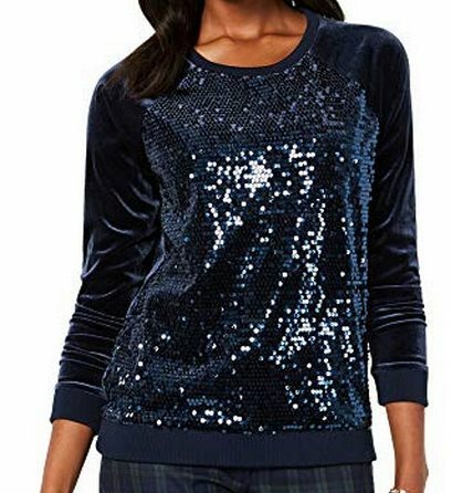 Tommy Hilfiger Womens Velvet Sequined 