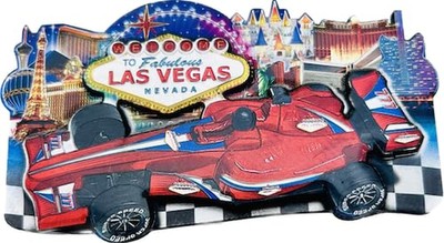 Las Vegas Open Wheel Race Car Magnet. (Rad) Rad