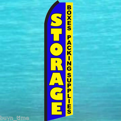 STORAGE BOXES PACKING SUPPLIES FLUTTER FEATHER FLAG Swooper Vertical Sign Banner