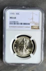 1945 p walking liberty half dollar NGC MS 64