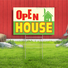 Open House  Yard Sign w/ H-Stakes