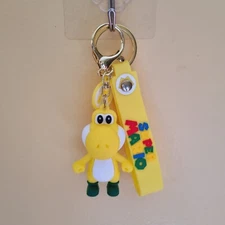 Cute 3D Yoshi Keychain Girls Boys Keychainwallet Backpack Keyring Accessorie Toy