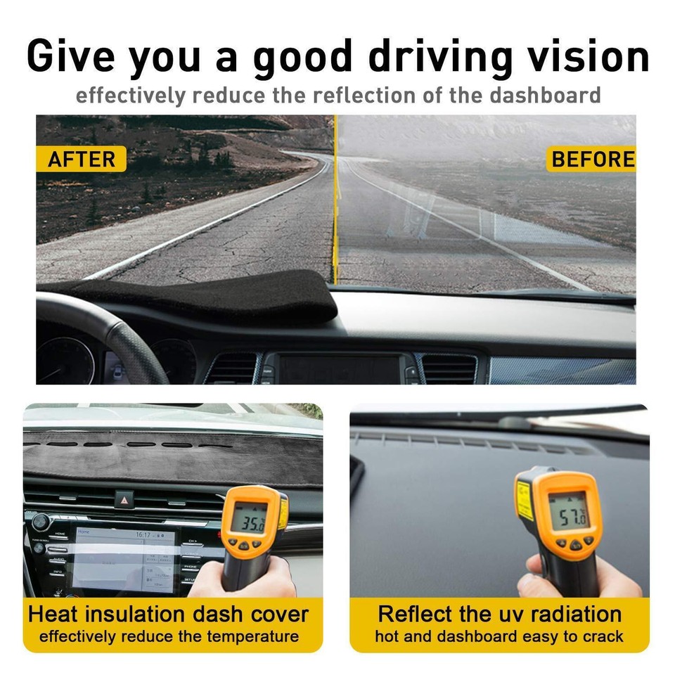 For Toyota Hilux Fortuner AntiUV Dash Mat Sunshade Carpet Dash Board