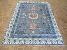 9 x 12 Hand Knotted Gray Khotan Oushak Oriental Rug G12289