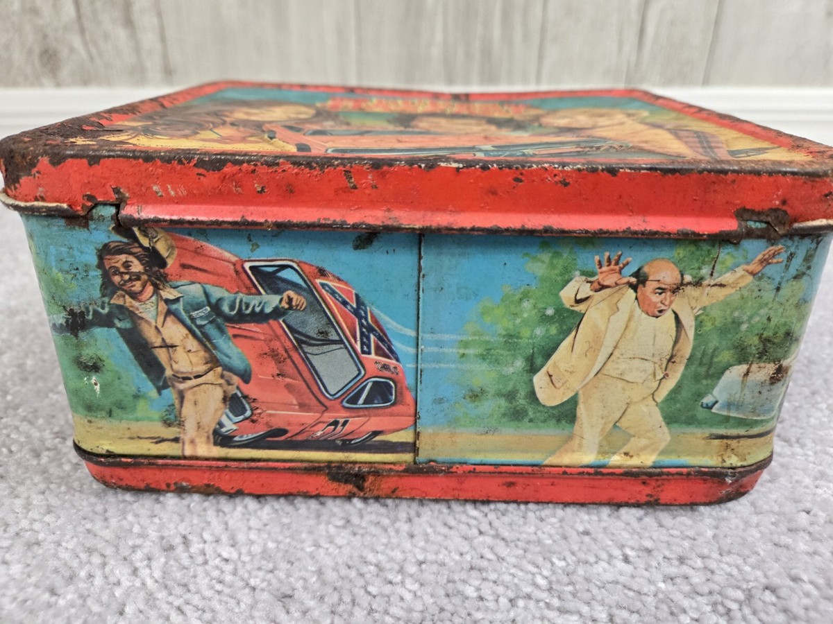 Vintage Dukes Of Hazzard Metal Lunch Box With Thermos 1980 Aladdin