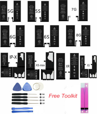 Replacement Battery For iPhone 5 SE 6 6S 7 Plus 8 X XS XR MAX 11 12 13 Mini Pro