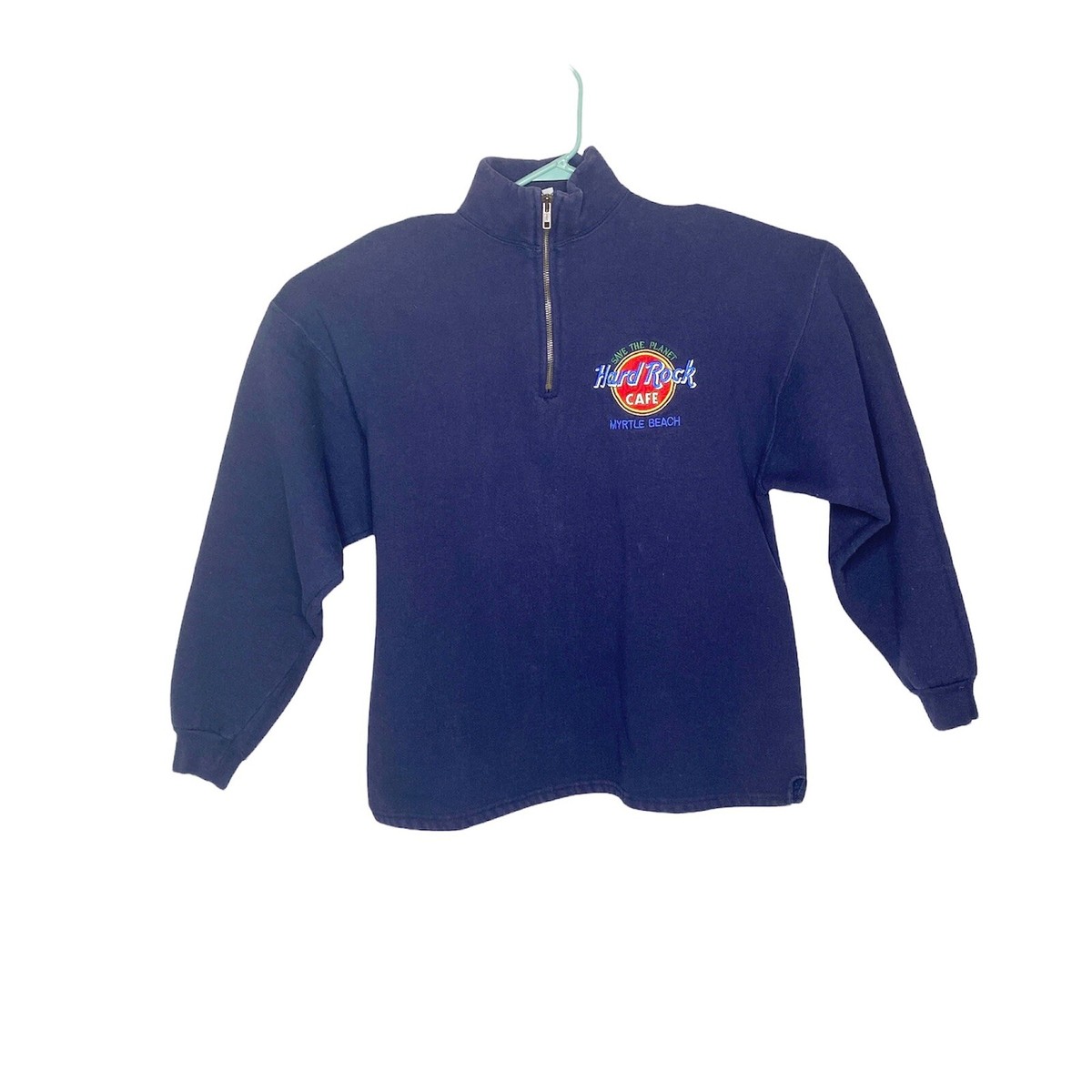 Hard Rock Cafe Sz M Mens Myrtle Beach 3/4 ZipFleece Pullover