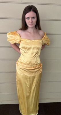 green emerald velvet dress Belle's Gold Dress Costume – Cosplayrr main image 0