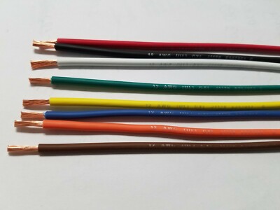Cavo Elettrico Auto 12 AWG GXL Alta Temperatura - Rosso E Nero (10 Piedi Per Colore = 20 Piedi Totali)