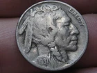 1931 S Buffalo Nickel, Partial Horn, VF Details, Lamination Mint Error