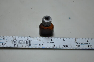 Vintage Nose Drops, Small Brown Glass Bottle , Rubber Bulb end Broke Off, Dug up