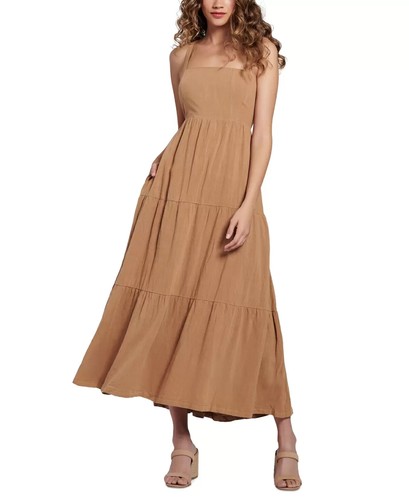 Lost + Wander Out East Tiered Tie Back Maxi Sundress L130709 Size Small - Picture 2 of 5