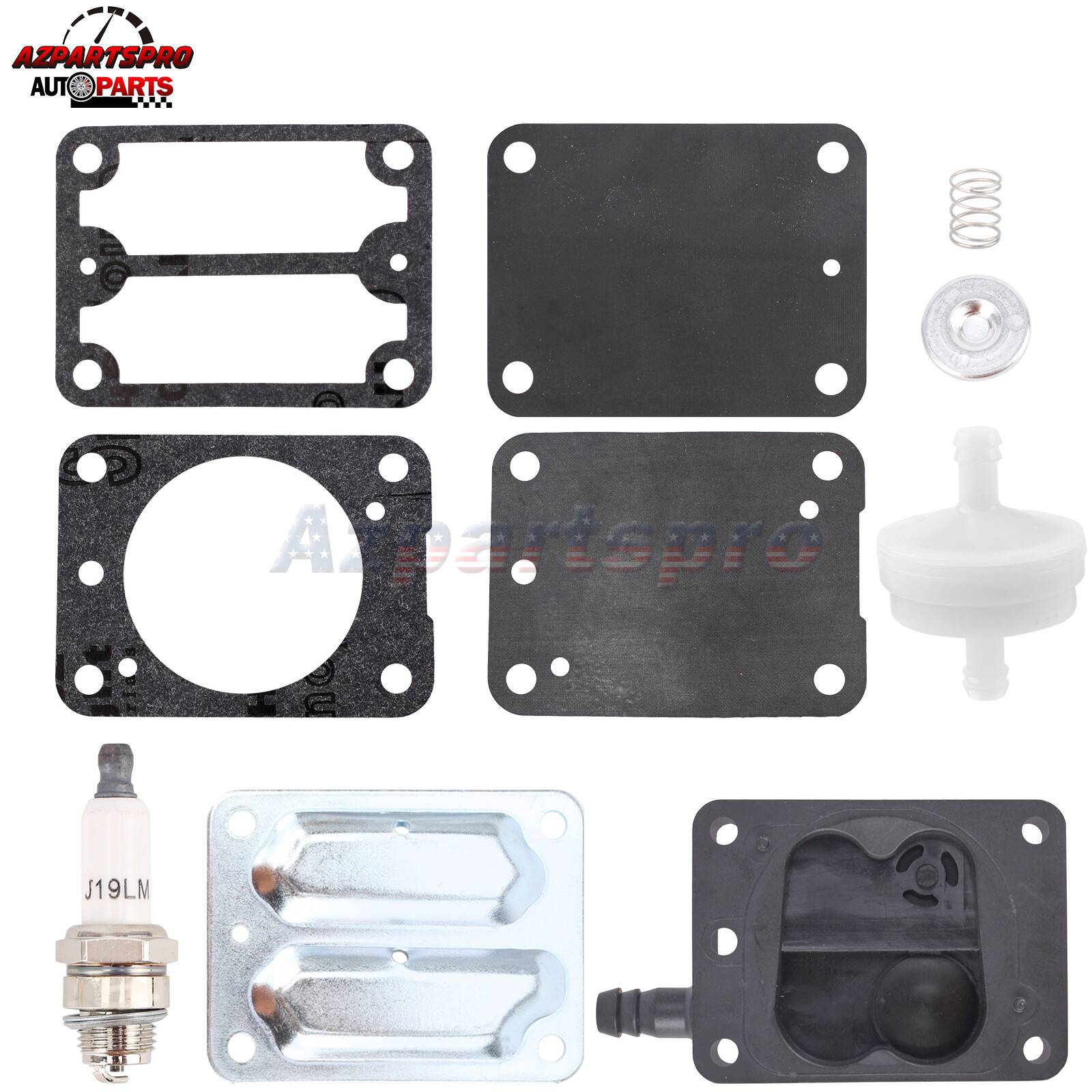 Fuel Pump Gas Pump Body w/ Diaphragms Kit For Briggs & Stratton 693487