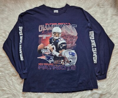 VTG New England Patriots Tom Brady Superbowl Champions Long Sleeve