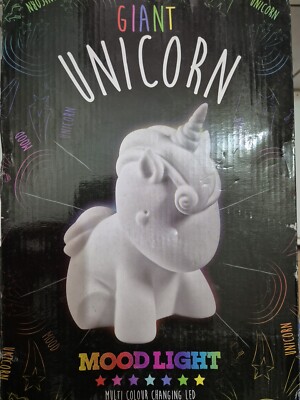 Giant unicorn mood light multi colour changing led 30cm tall Lampe Einhorn