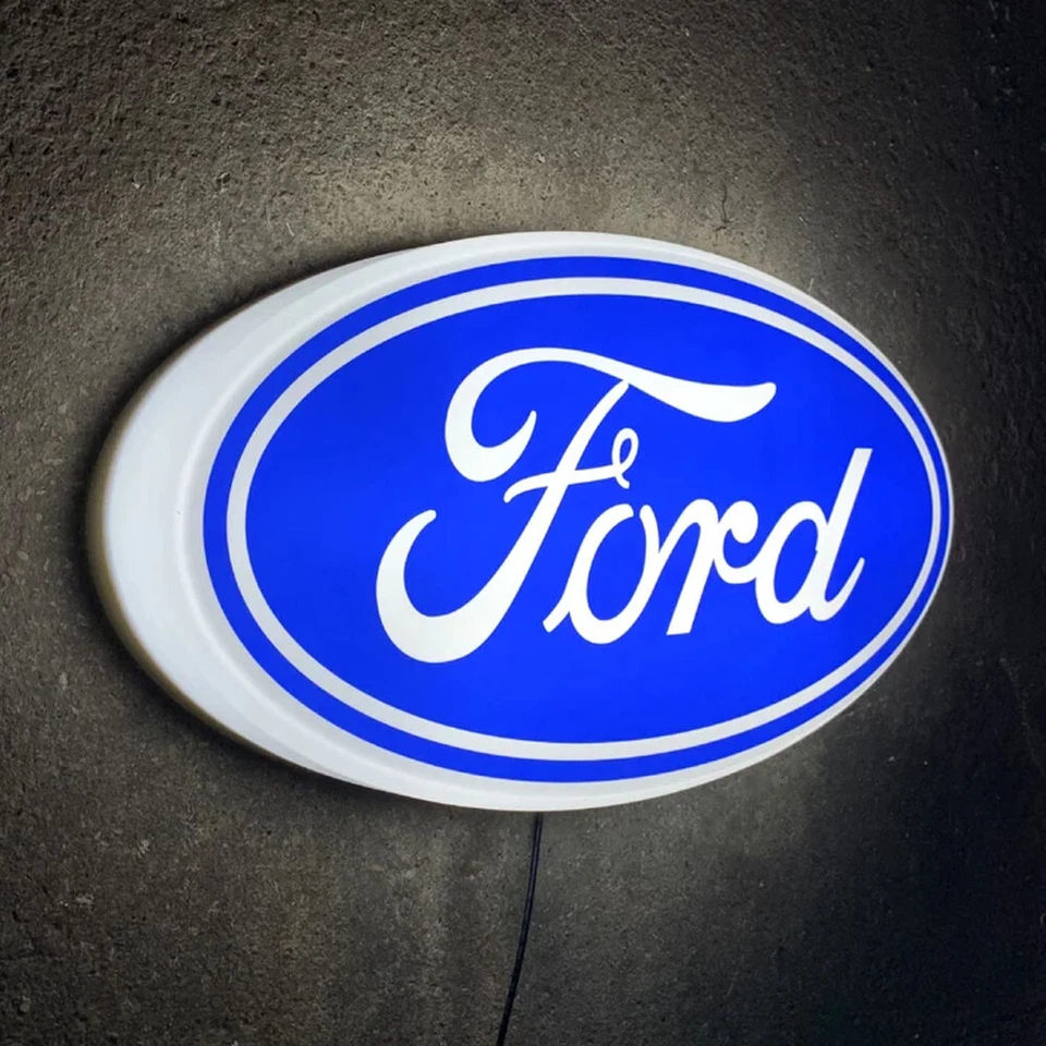 Ford Illuminated Sign Lightbox Led Light Up Car Logo Sign for Garage Workshop - Image 2 of 4