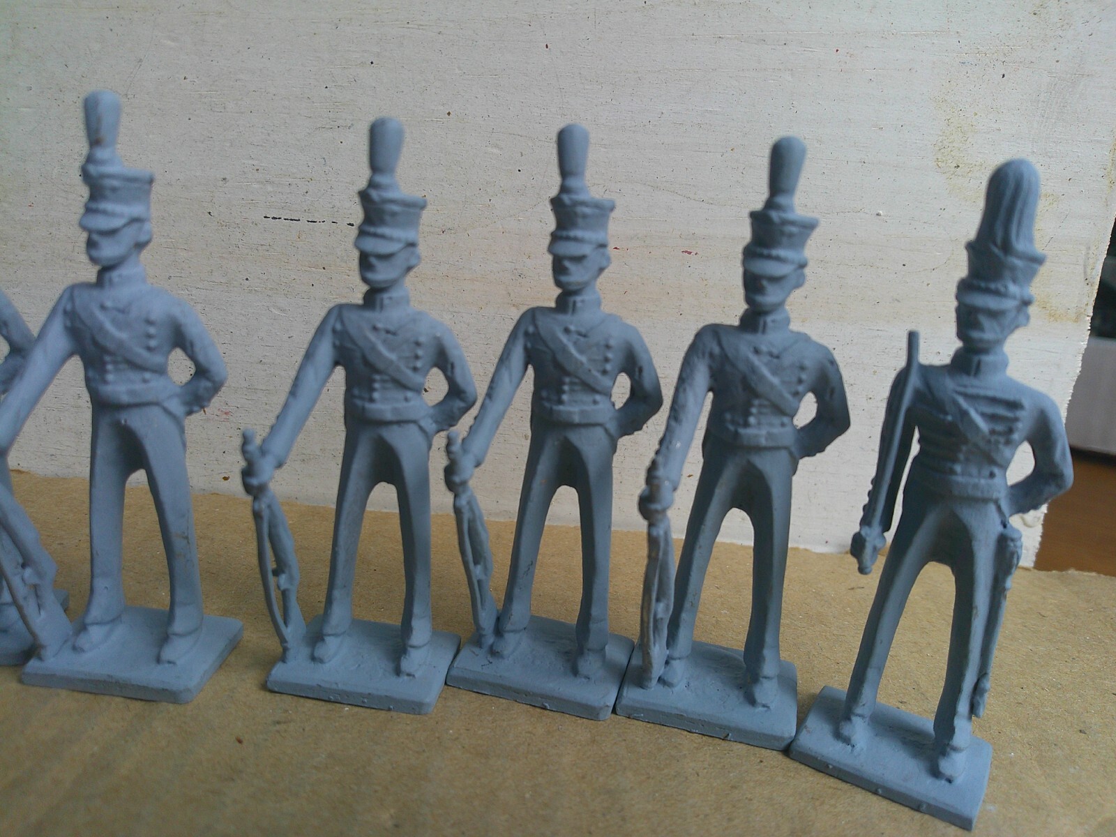 Bussler or similar, 8x American west point cadet, unpainted lead 54mm, DJ